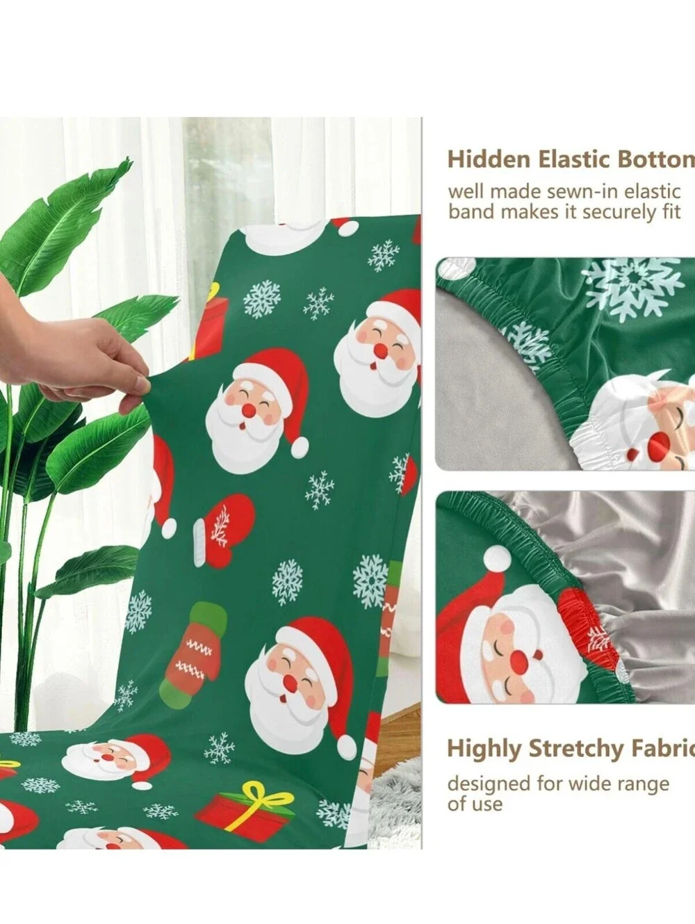 6 Pieces, Christmas Chair Covers,